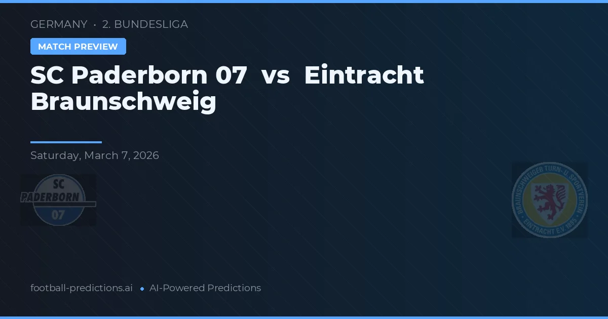 SC Paderborn 07 vs Eintracht Braunschweig — voorspelling en vooruitblik wedstrijd