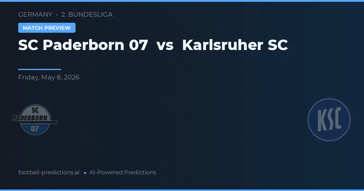 SC Paderborn 07 vs Karlsruher SC — voorspelling en vooruitblik wedstrijd