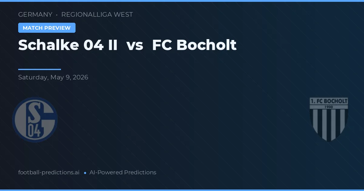Schalke 04 II vs FC Bocholt — voorspelling en vooruitblik wedstrijd