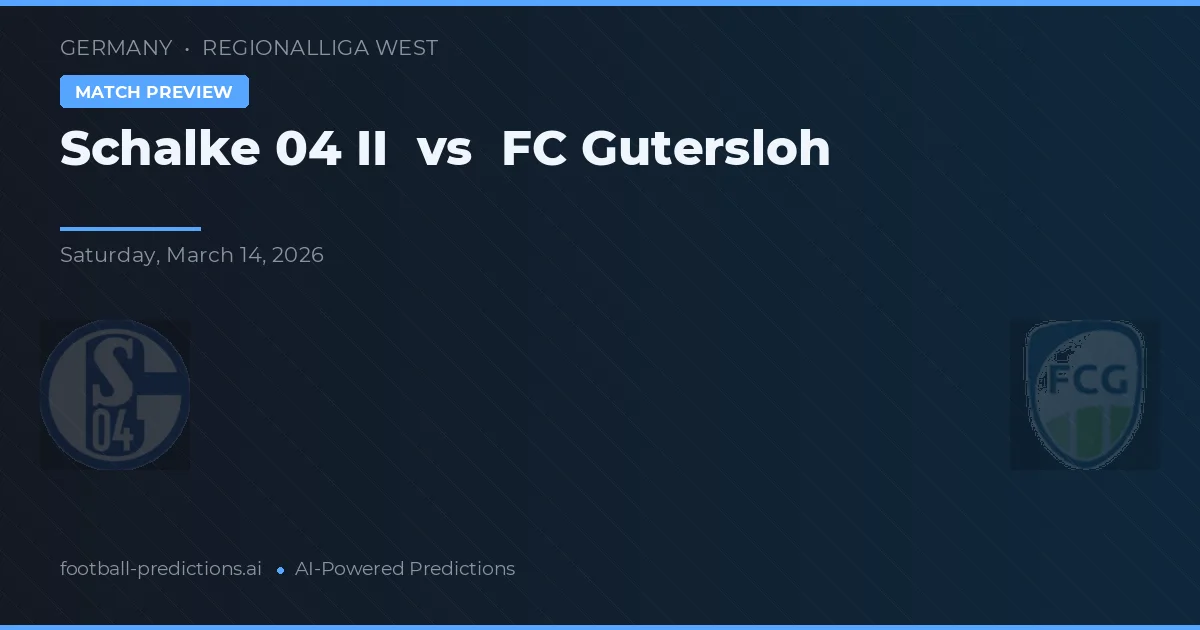 Schalke 04 II vs FC Gütersloh — voorspelling en vooruitblik wedstrijd