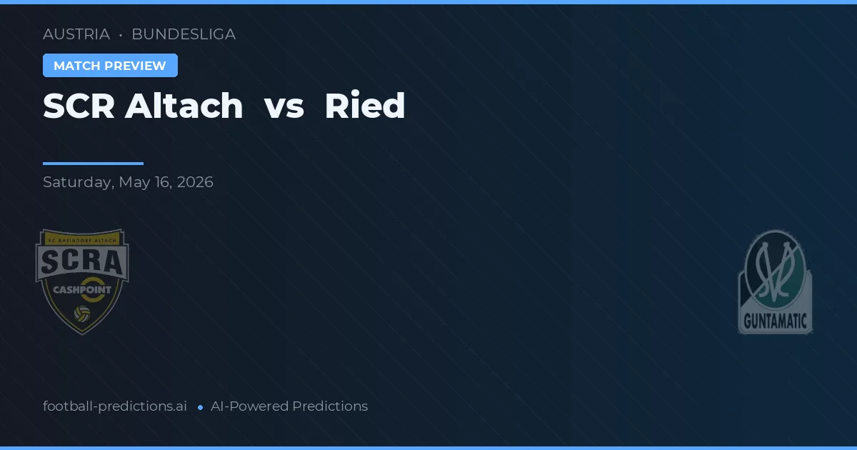 SCR Altach vs Ried — voorspelling en vooruitblik wedstrijd