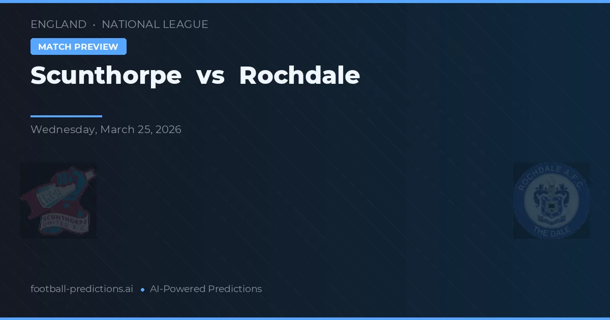 Scunthorpe vs Rochdale — voorspelling en vooruitblik wedstrijd