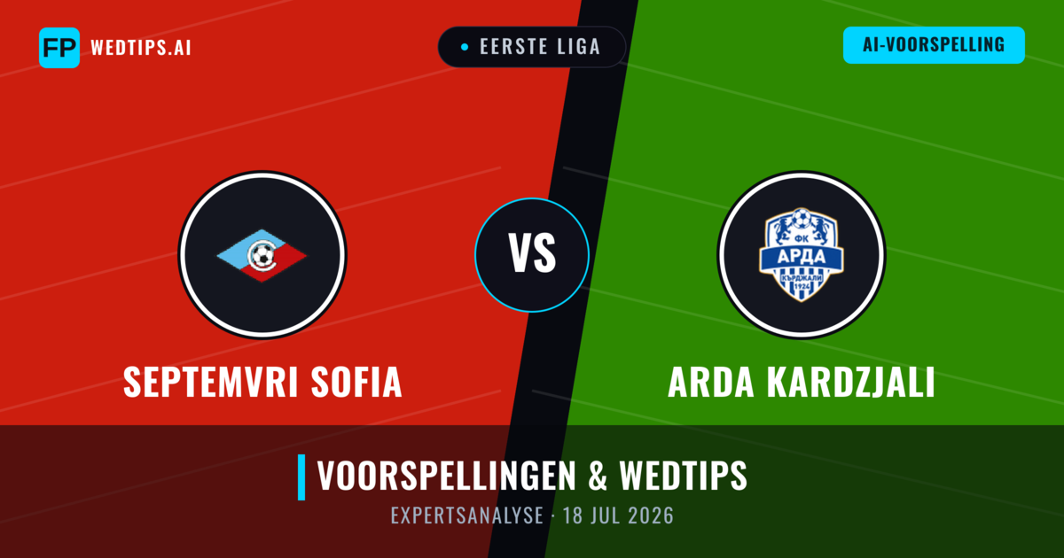 Septemvri Sofia vs Arda Kardzjali — voorspelling en vooruitblik wedstrijd