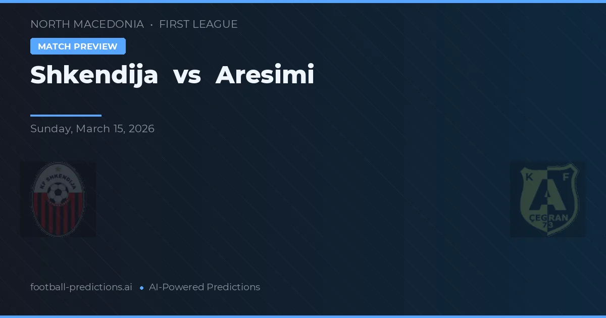 Shkendija vs Aresimi — voorspelling en vooruitblik wedstrijd