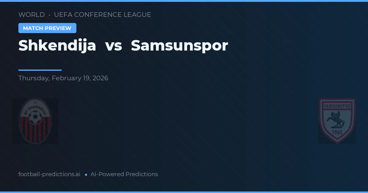 Shkendija vs Samsunspor — voorspelling en vooruitblik wedstrijd