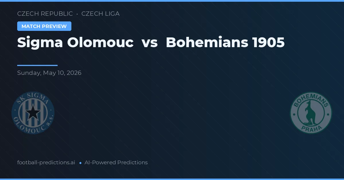Sigma Olomouc vs Bohemians 1905 — voorspelling en vooruitblik wedstrijd