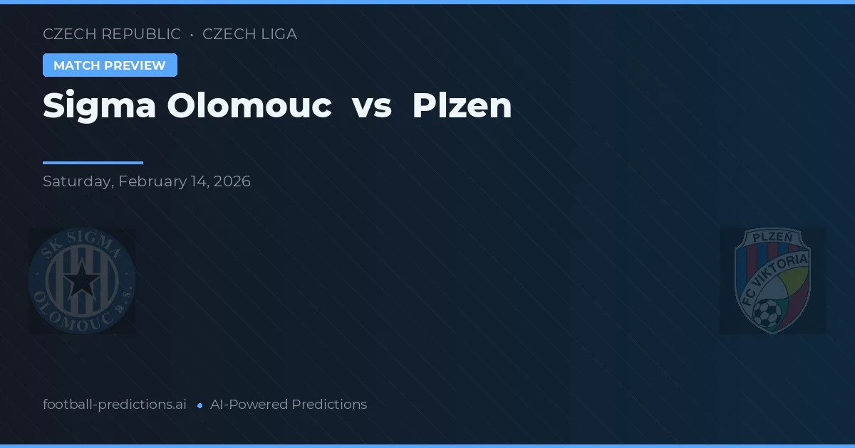 Sigma Olomouc vs Plzen — voorspelling en vooruitblik wedstrijd