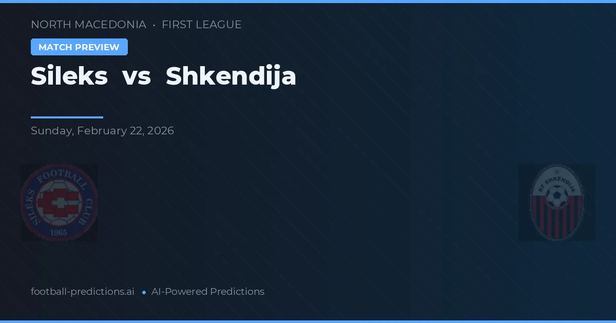 Sileks vs Shkendija — voorspelling en vooruitblik wedstrijd