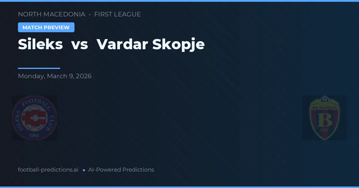 Sileks vs Vardar Skopje — voorspelling en vooruitblik wedstrijd