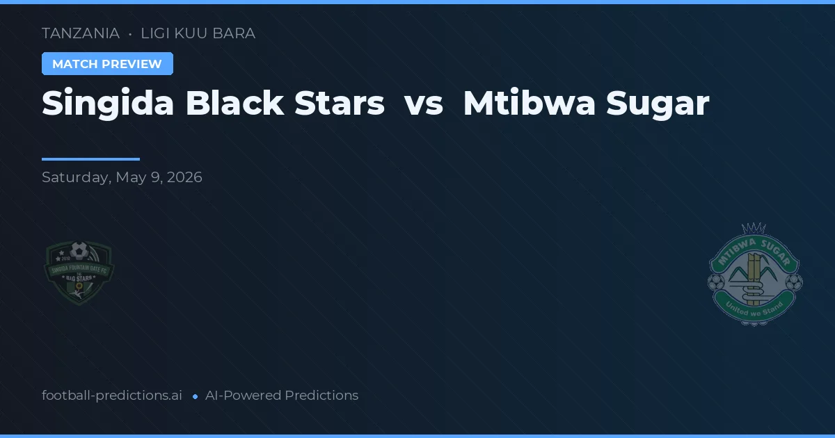 Singida Zwarte Sterren vs Mtibwa Sugar — voorspelling en vooruitblik wedstrijd