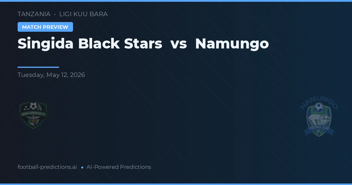 Singida Zwarte Sterren vs Namungo — voorspelling en vooruitblik wedstrijd