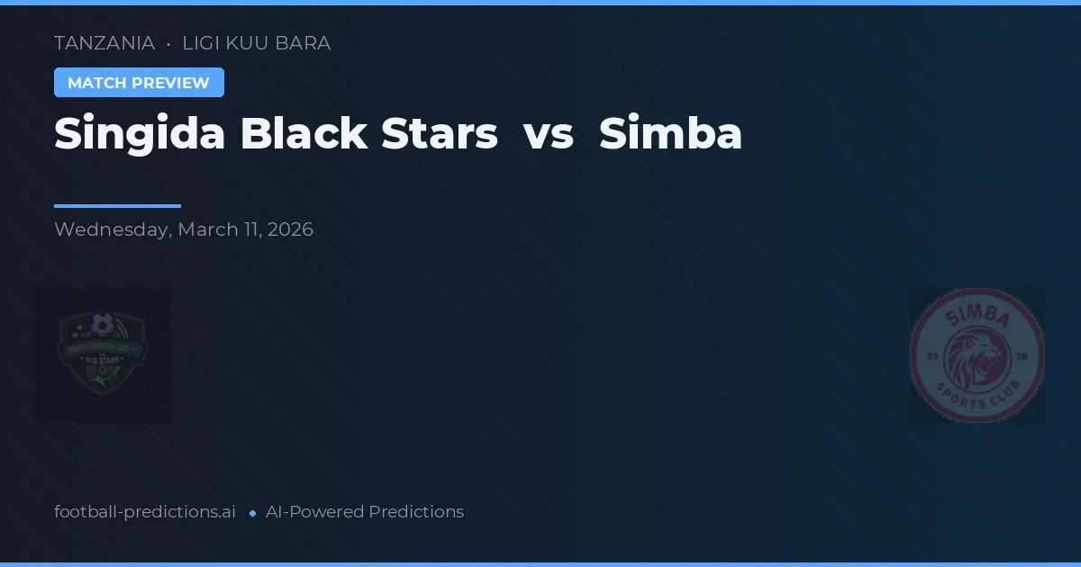 Singida Zwarte Sterren vs Simba — voorspelling en vooruitblik wedstrijd