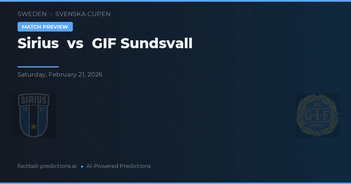 Sirius vs GIF Sundsvall — voorspelling en vooruitblik wedstrijd