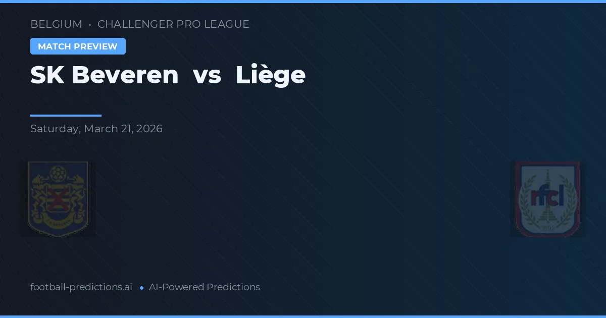 SK Beveren vs Luik — voorspelling en vooruitblik wedstrijd