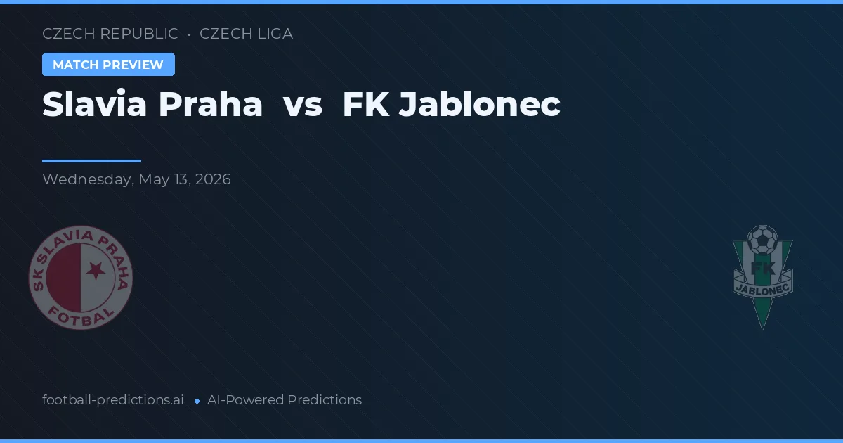 Slavia Praag vs Jablonec — voorspelling en vooruitblik wedstrijd