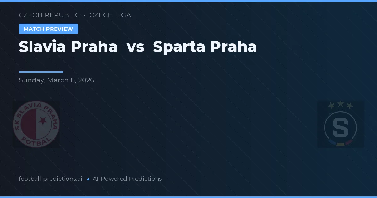 Slavia Praag vs Sparta Praag — voorspelling en vooruitblik wedstrijd