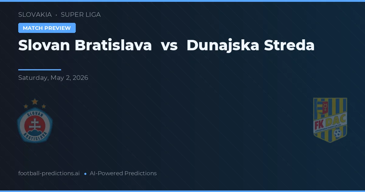 Slovan Bratislava vs Dunajská Streda preview