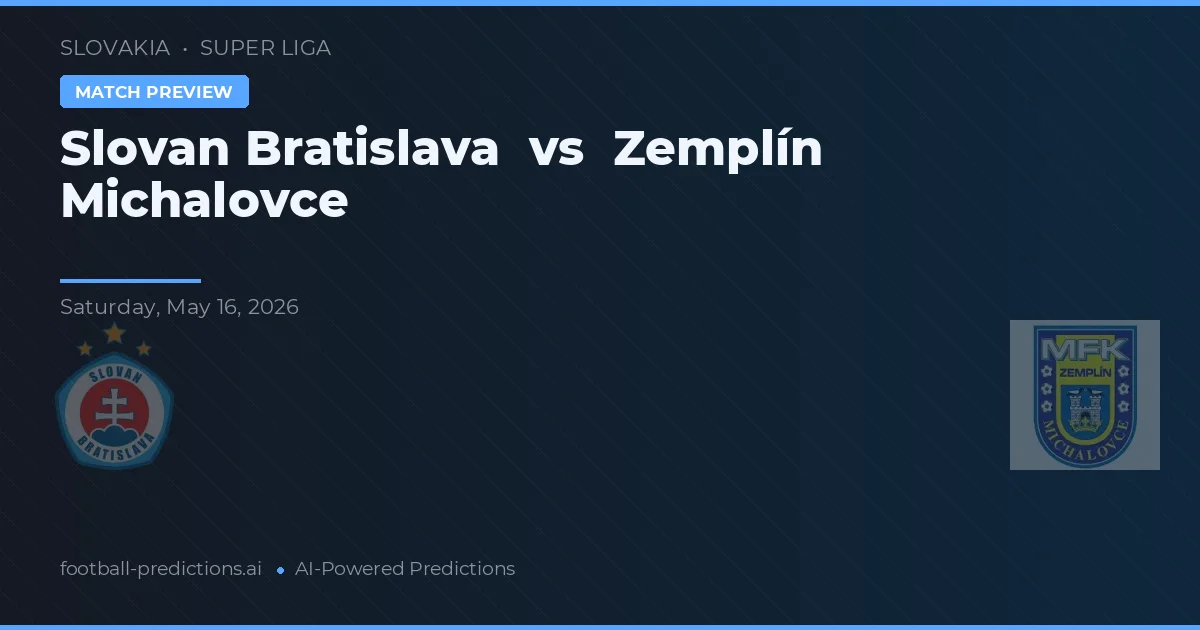 Slovan Bratislava vs Zemplín Michalovce — voorspelling en vooruitblik wedstrijd
