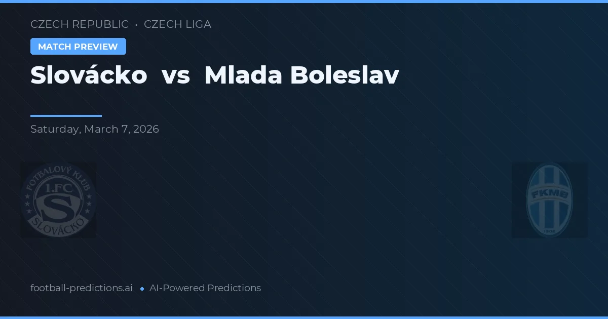 Slovácko vs Mladá Boleslav — voorspelling en vooruitblik wedstrijd