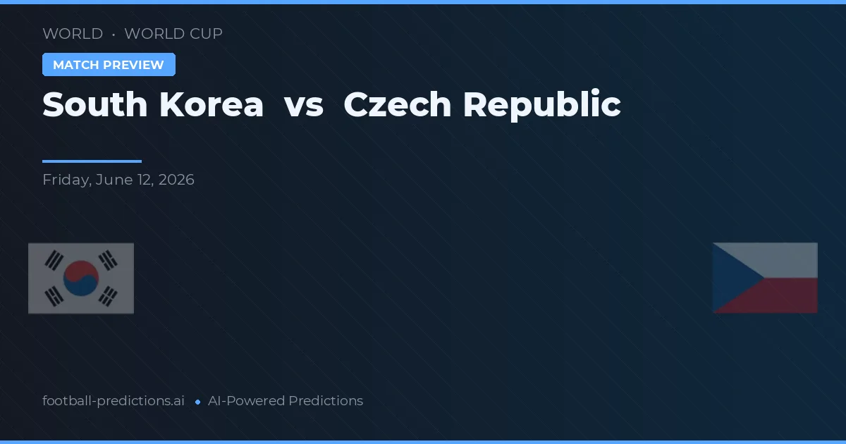 Zuid-Korea vs Tsjechië — voorspelling en vooruitblik wedstrijd