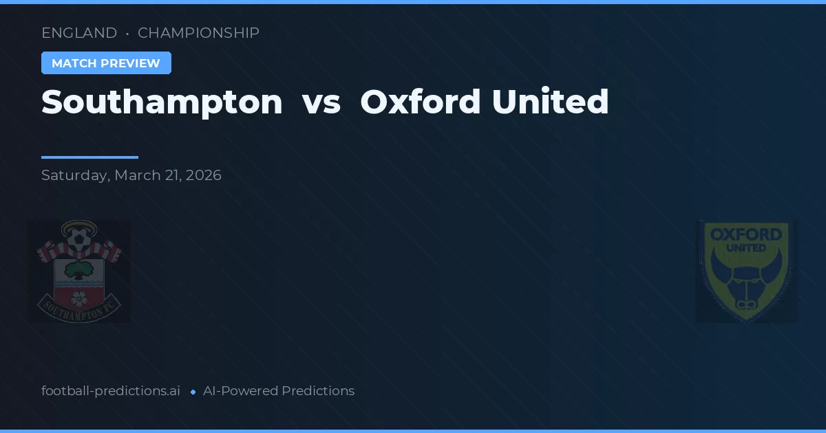 Southampton vs Oxford United — voorspelling en vooruitblik wedstrijd