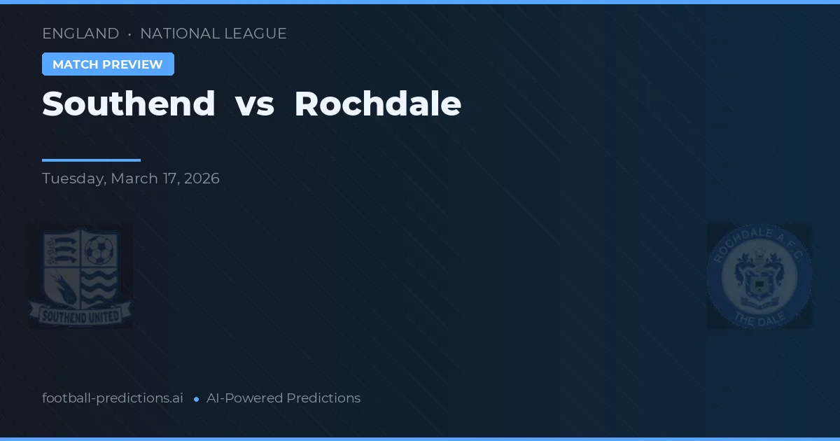 Southend United vs Rochdale — voorspelling en vooruitblik wedstrijd