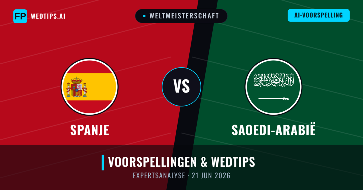 Spanje vs Saoedi-Arabië — voorspelling en vooruitblik wedstrijd