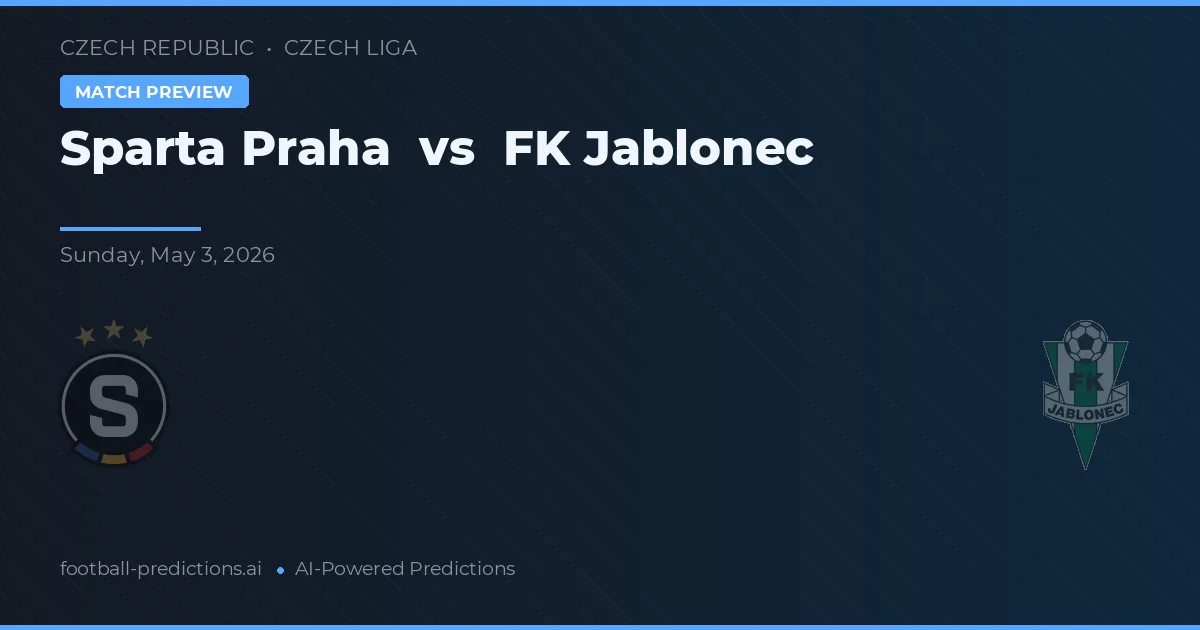 Sparta Praag vs Jablonec — voorspelling en vooruitblik wedstrijd