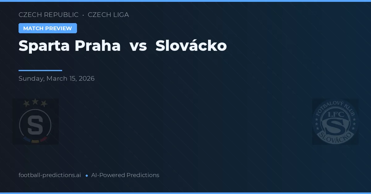 Sparta Praag vs Slovácko — voorspelling en vooruitblik wedstrijd