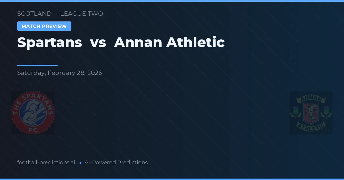Spartans vs Annan Athletic — voorspelling en vooruitblik wedstrijd