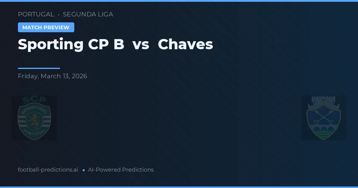 Sporting CP B vs Chaves — voorspelling en vooruitblik wedstrijd