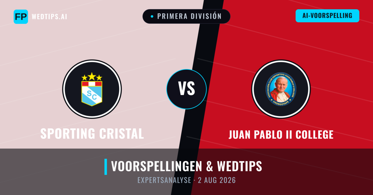 Sporting Cristal vs Juan Pablo II College — voorspelling en vooruitblik wedstrijd