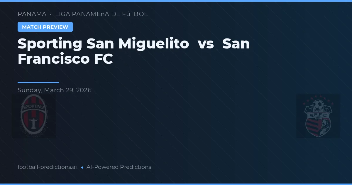 Sporting San Miguelito vs San Francisco FC — voorspelling en vooruitblik wedstrijd