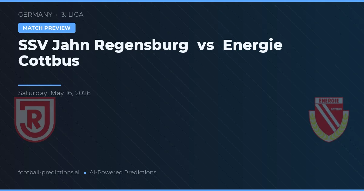 SSV Jahn Regensburg vs Energie Cottbus — voorspelling en vooruitblik wedstrijd