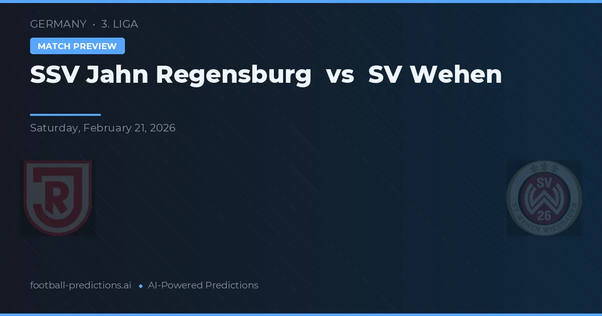 SSV Jahn Regensburg vs SV Wehen — voorspelling en vooruitblik wedstrijd