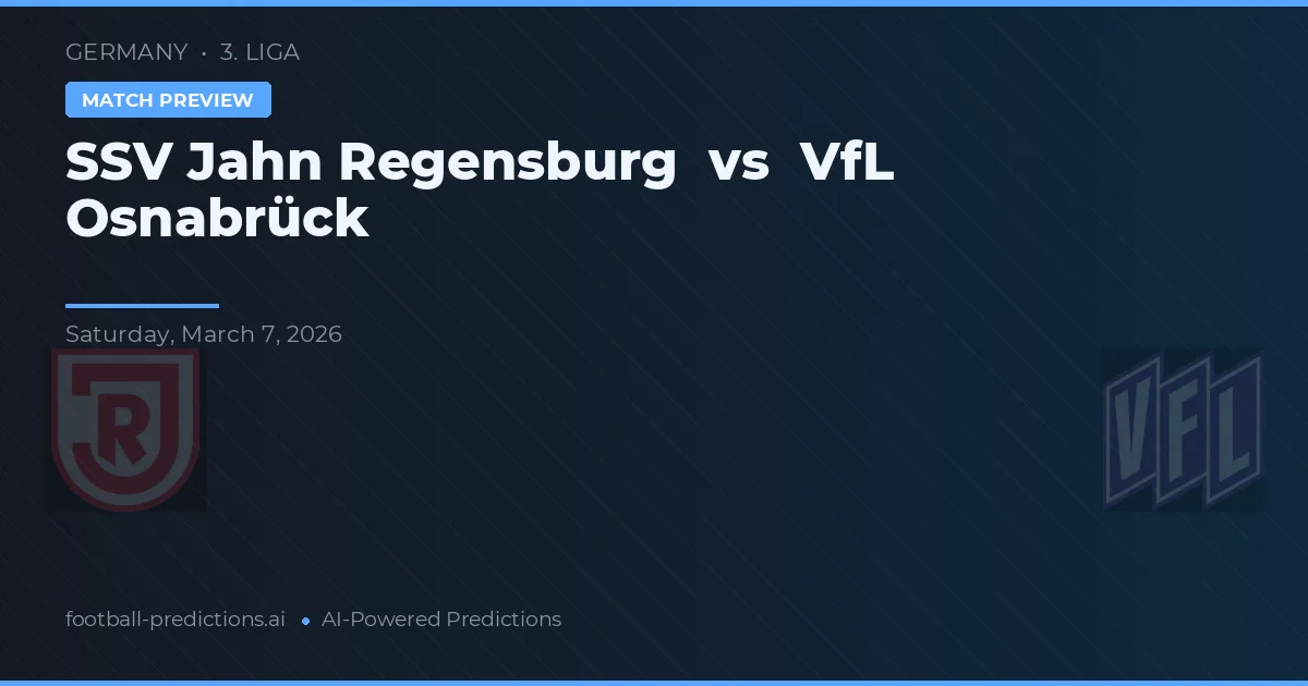 SSV Jahn Regensburg vs VfL Osnabrück — voorspelling en vooruitblik wedstrijd