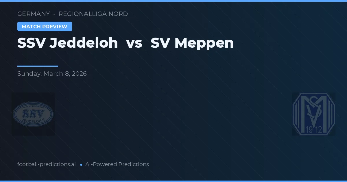 SSV Jeddeloh vs SV Meppen — voorspelling en vooruitblik wedstrijd