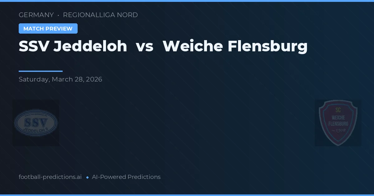SSV Jeddeloh vs Weiche Flensburg — voorspelling en vooruitblik wedstrijd