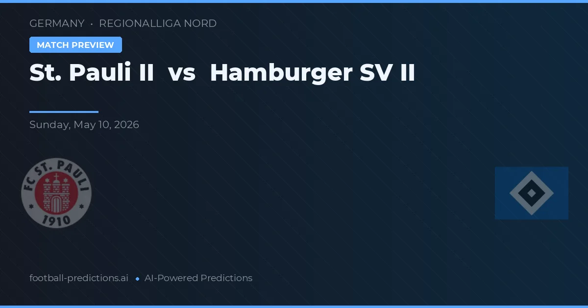 St. Pauli II vs Hamburger SV II — voorspelling en vooruitblik wedstrijd