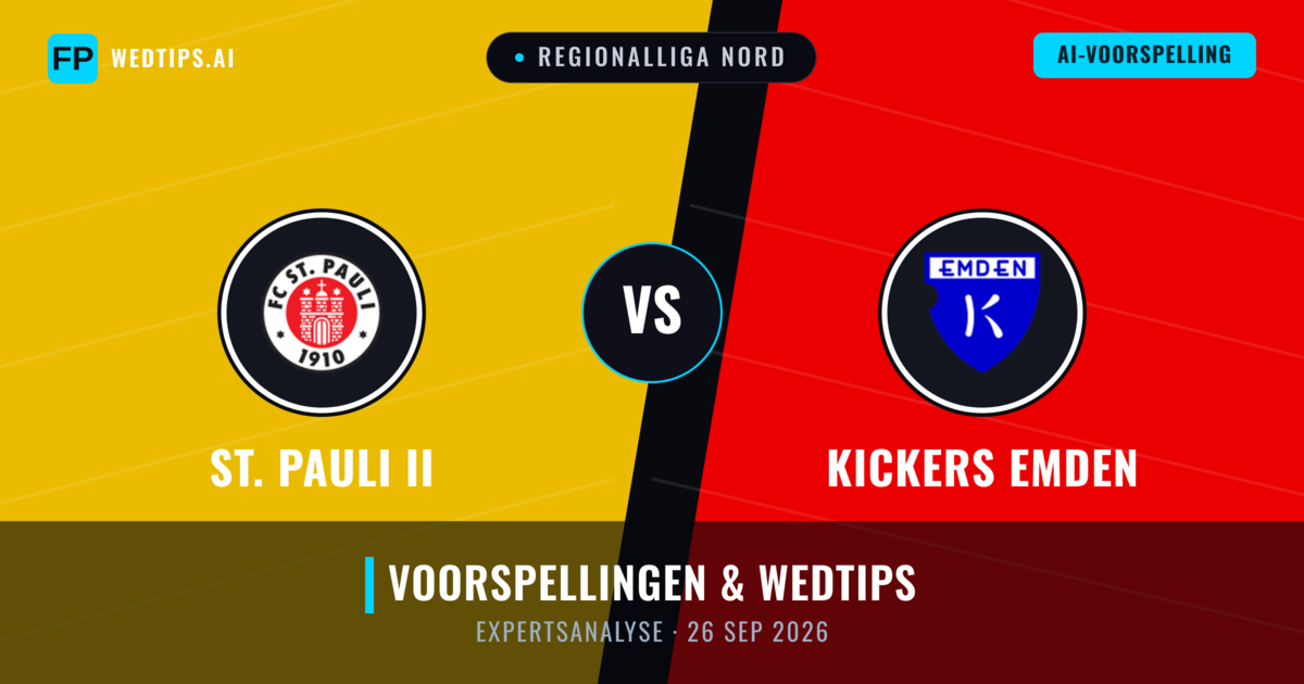 St. Pauli II vs Kickers Emden — voorspelling en vooruitblik wedstrijd