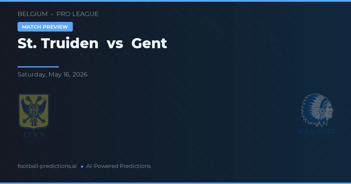 St. Truiden vs Gent — voorspelling en vooruitblik wedstrijd