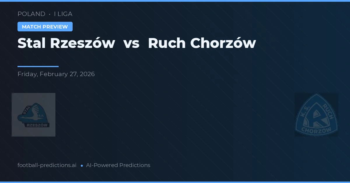 Stal Rzeszów vs Ruch Chorzów — voorspelling en vooruitblik wedstrijd