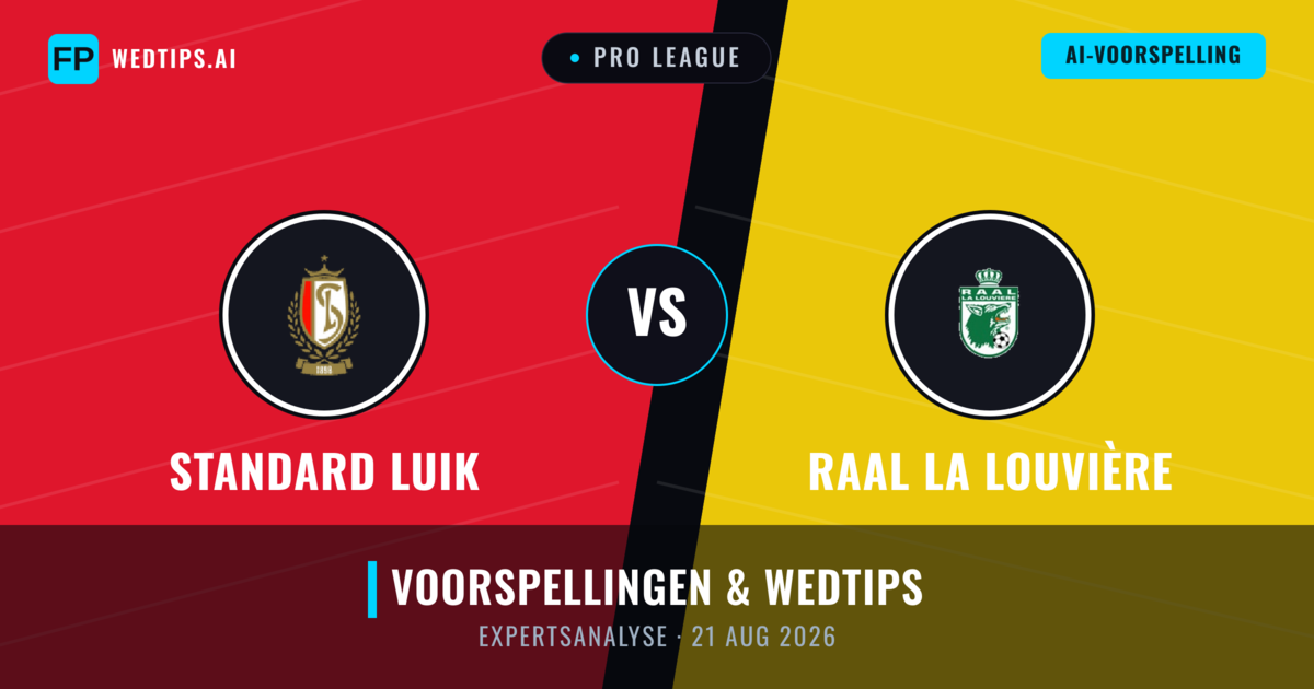 Standard Luik vs Raal La Louvière — voorspelling en vooruitblik wedstrijd