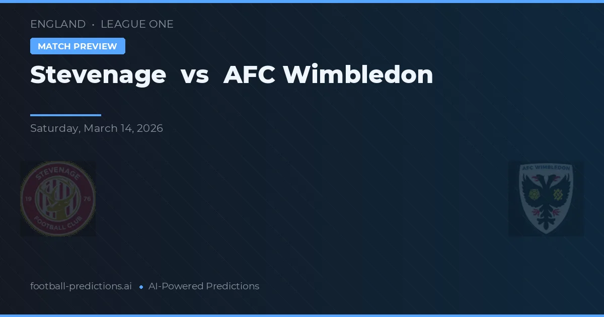 Stevenage vs AFC Wimbledon — voorspelling en vooruitblik wedstrijd