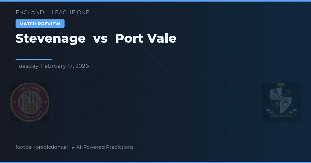 Stevenage vs Port Vale — voorspelling en vooruitblik wedstrijd