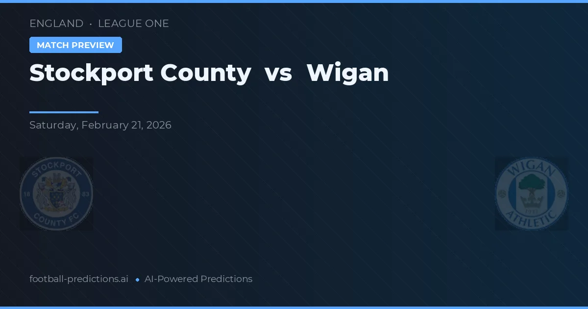 Stockport County vs Wigan — voorspelling en vooruitblik wedstrijd