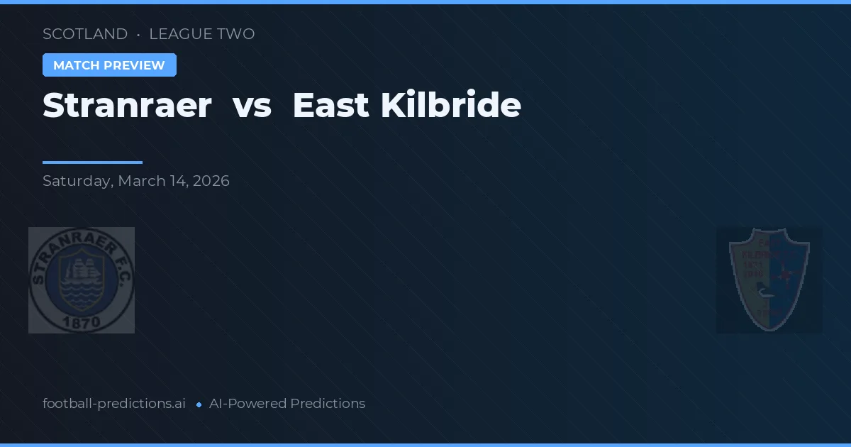 Stranraer vs East Kilbride — voorspelling en vooruitblik wedstrijd