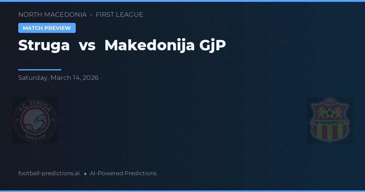 Struga vs Makedonija GjP — voorspelling en vooruitblik wedstrijd