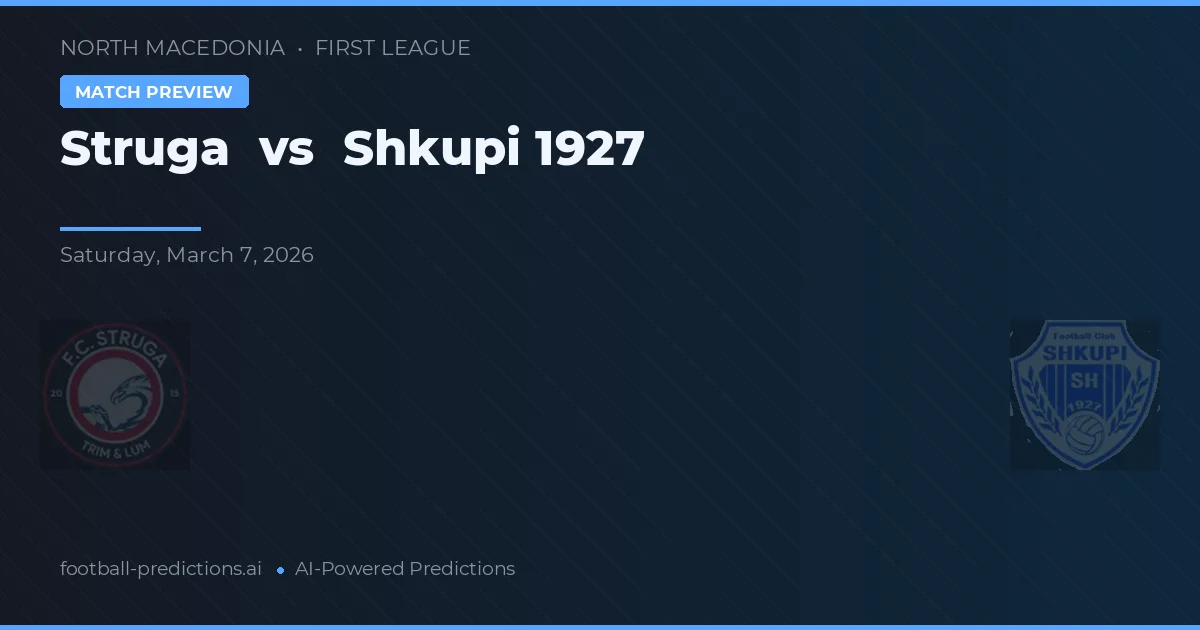 Struga vs Shkupi 1927 — voorspelling en vooruitblik wedstrijd