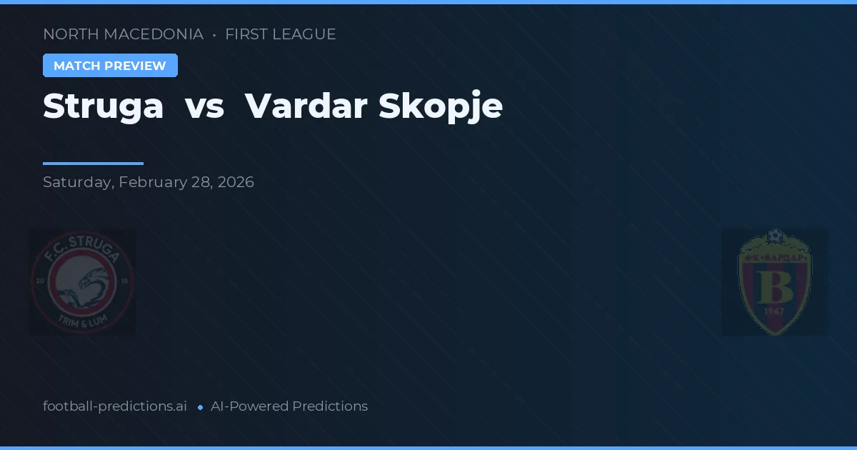 Struga vs Vardar Skopje — voorspelling en vooruitblik wedstrijd